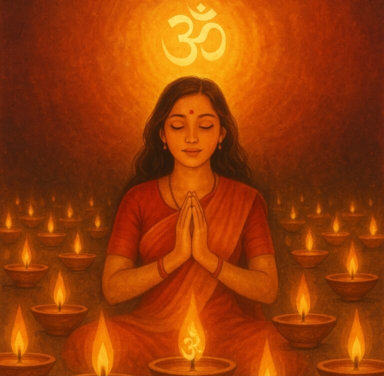 ✨🌺 “दीपावली – जब आत्मा का दीप जल उठे, और भक्ति का प्रकाश जगमगा उठे” 🌺✨